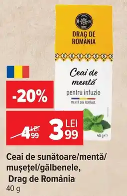 Carrefour Market Drag de România Ceai de mentă pentru infuzie Ofertă