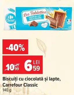 Carrefour Carrefour Classic biscuiți cu ciocolată și lapte Ofertă