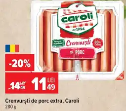 Carrefour Market Caroli crenvurști de porc extra Ofertă