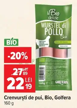 Carrefour Crenvurști de pui, Bio, Golfera Ofertă