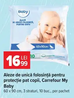 Carrefour Market Carrefour My Baby Aleze de unică folosință pentru protecție pat copii Ofertă