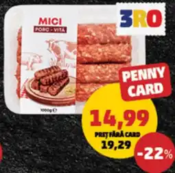 Penny Mici porc vită Ofertă