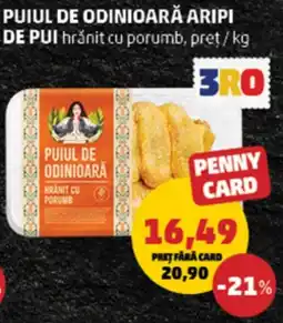 Penny 3ro puiul de odinioară aripi de pui hrănit cu porumb Ofertă