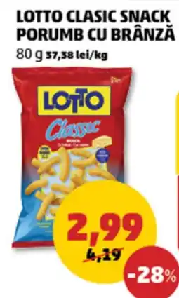 Penny Lotto classic snack porumb cu brânză Ofertă