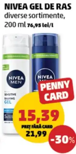 Penny Nivea gel de ras Ofertă
