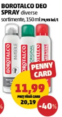 Penny Borotalco deo spray Ofertă