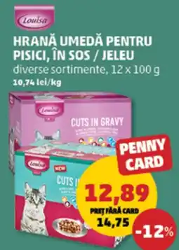 Penny Louisa hrană umedă pentru pisici în sos / jeleu Ofertă