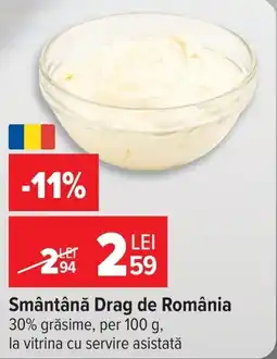 Carrefour Smântână Drag de România Ofertă