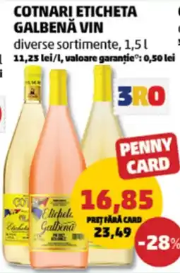 Penny Cotnari eticheta galbena vin Ofertă