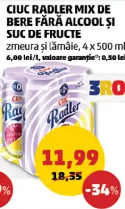 Penny Ciuc Radler mix de bere fără alcool și suc de fructe Ofertă