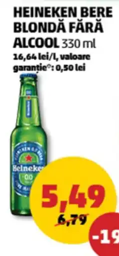 Penny Heineken bere blondă fără alcool Ofertă