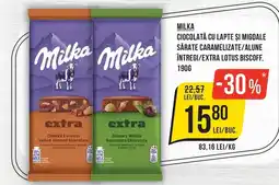 Mega Image Milka ciocolată cu lapte și migdale Ofertă