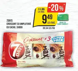 Mega Image 7days croissant cu umplutură cu cacao Ofertă