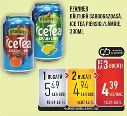 Mega Image Pfanner ice tea piersici/lămâie Ofertă