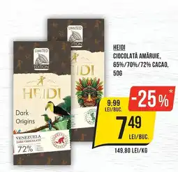 Mega Image Heidi ciocolată amăruie Ofertă