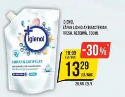 Mega Image Igienol săpun lichid antibacterian, fresh, rezervă Ofertă