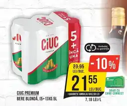 Mega Image Ciuc premium bere blondă Ofertă