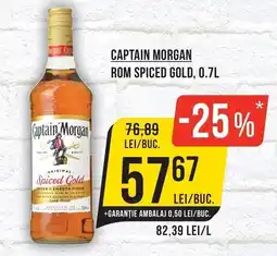 Mega Image Captain Morgan rom spiced gold Ofertă