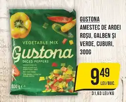 Mega Image Gustona amestec de ardei roșu, galben și verde, cuburi Ofertă
