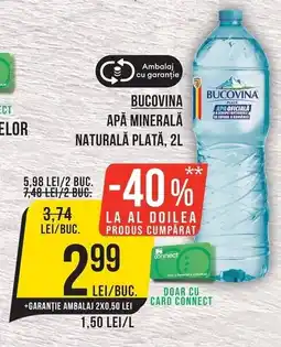 Mega Image Bucovina apa minerala naturala plata Ofertă