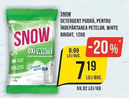 Mega Image Snow detergent pudră pentru îndepărtarea petelor, white bright Ofertă