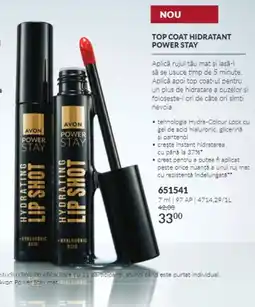 Avon Avon top coat hidratant power stay Ofertă