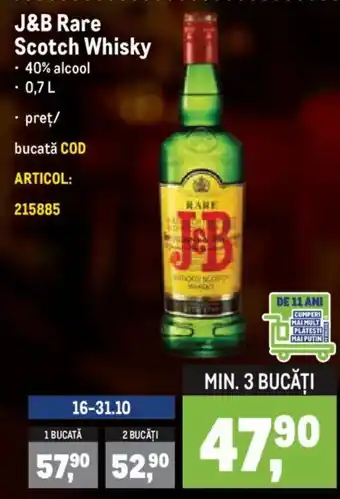 J&B Rare Scotch Whisky