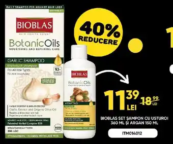 Bioblas set șampon cu usturoi și argan