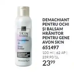 Avon Avon Skin Demachiant Pentru Ochi Si Balsam Hrănitor Pentru Gene Ofertă