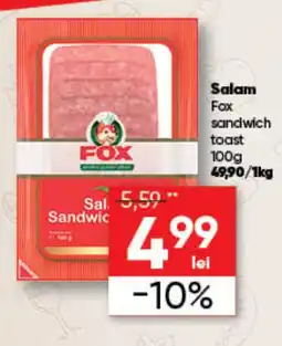 PROFI Fox salam sandwich toast Ofertă