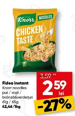PROFI Knorr noodles pui / roșii / brânză&verdețuri Ofertă