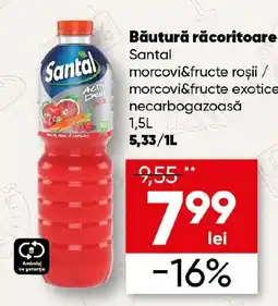 PROFI Santal băutură răcoritoare morcovi&fructe roșii / morcovi&fructe exotice Ofertă