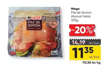 Mega file de somon afumat feliat