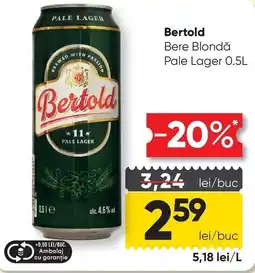 Mega Image Bertold bere blondă pale lager Ofertă