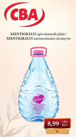 CBA CBA szentkirályi apă minerală plată / szénsavmentes ásványvíz Ofertă