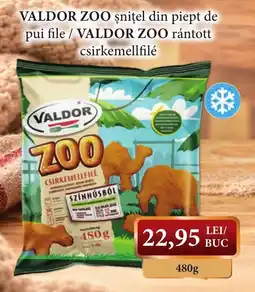 CBA Valdor zoo șnițel din piept de pui file Ofertă