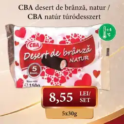 CBA CBA desert de brânză natur Ofertă