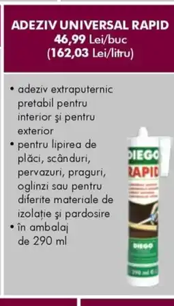 Diego Diego Adeziv universal rapid Ofertă