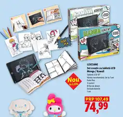 Lidl Lisciani Set creativ cu tabletă LCD Manga / Kawaii Ofertă