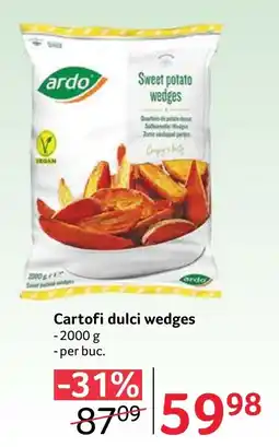 Selgros ardo cartofi dulci wedges Ofertă