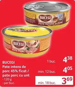 Selgros Bucegi pate intens de porc 45% ficat / pate porc cu unt Ofertă