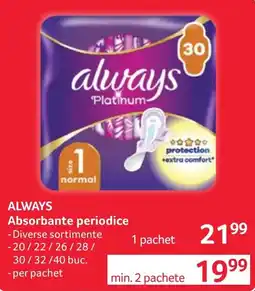 Selgros Always absorbante periodice Ofertă