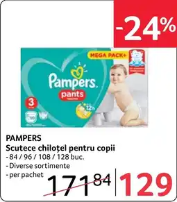 Selgros Pampers scutece chiloțel pentru copii Ofertă