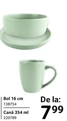 Selgros Bol 16 cm Cană 354 ml Ofertă