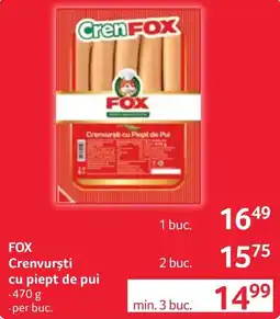 Selgros Fox crenvurști cu piept de pui Ofertă