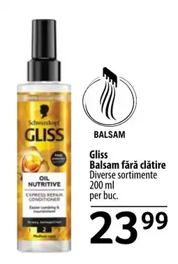 Selgros Gliss Balsam fără clătire Ofertă