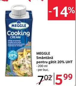 Selgros Meggle smântână pentru gătit 20% uht Ofertă