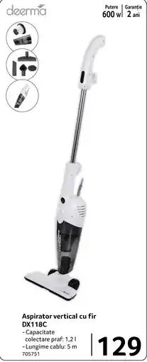 Selgros Deerma aspirator vertical cu fir DX118C Ofertă
