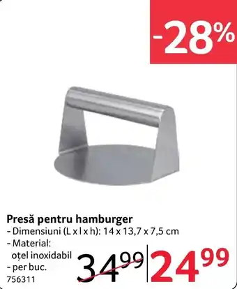 Presă pentru hamburger