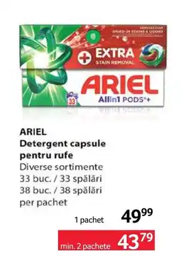Selgros Ariel detergent capsule pentru rufe Ofertă